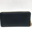 Michael Kors Black Leather Parker Large Travel Continental Wallet