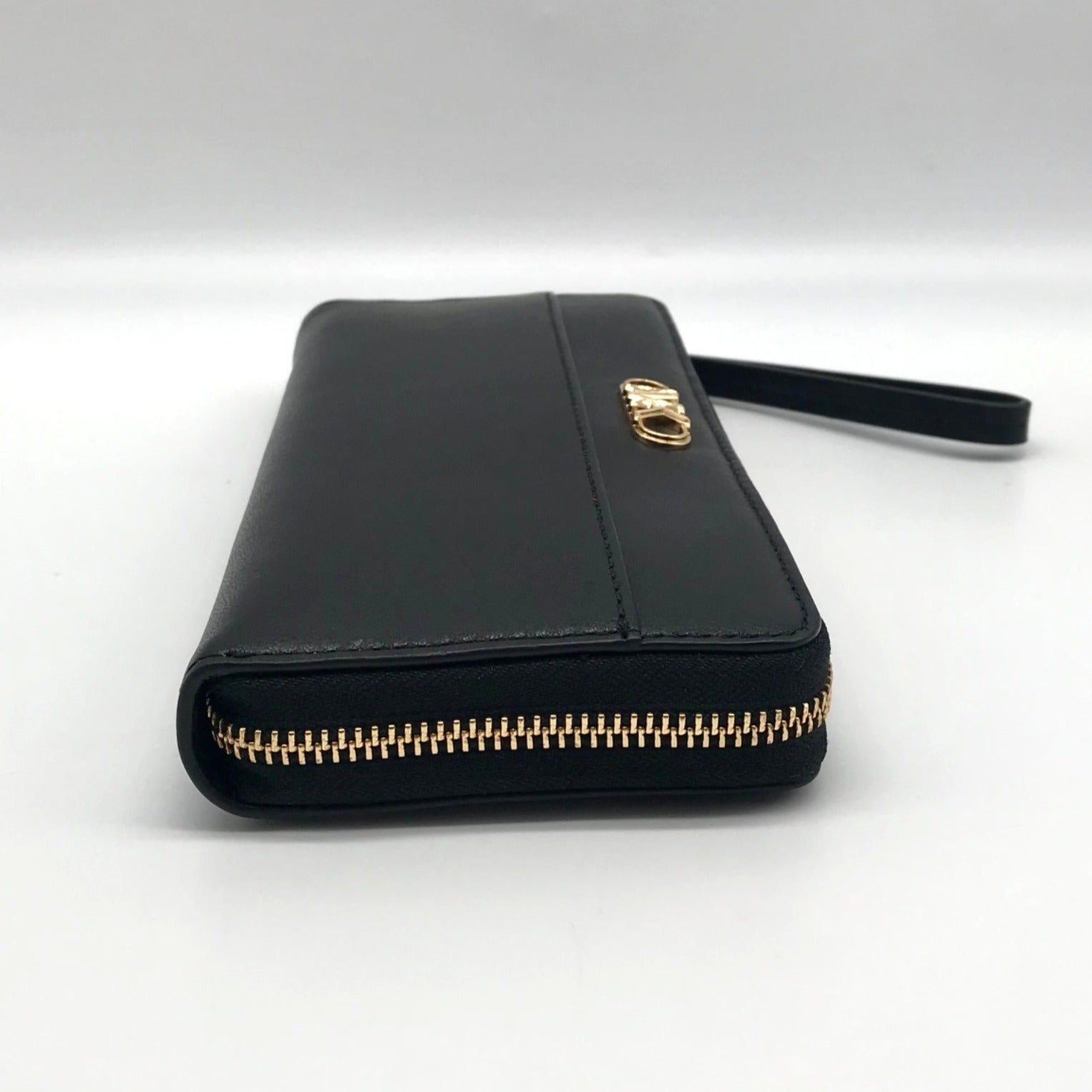 Michael Kors Black Leather Parker Large Travel Continental Wallet