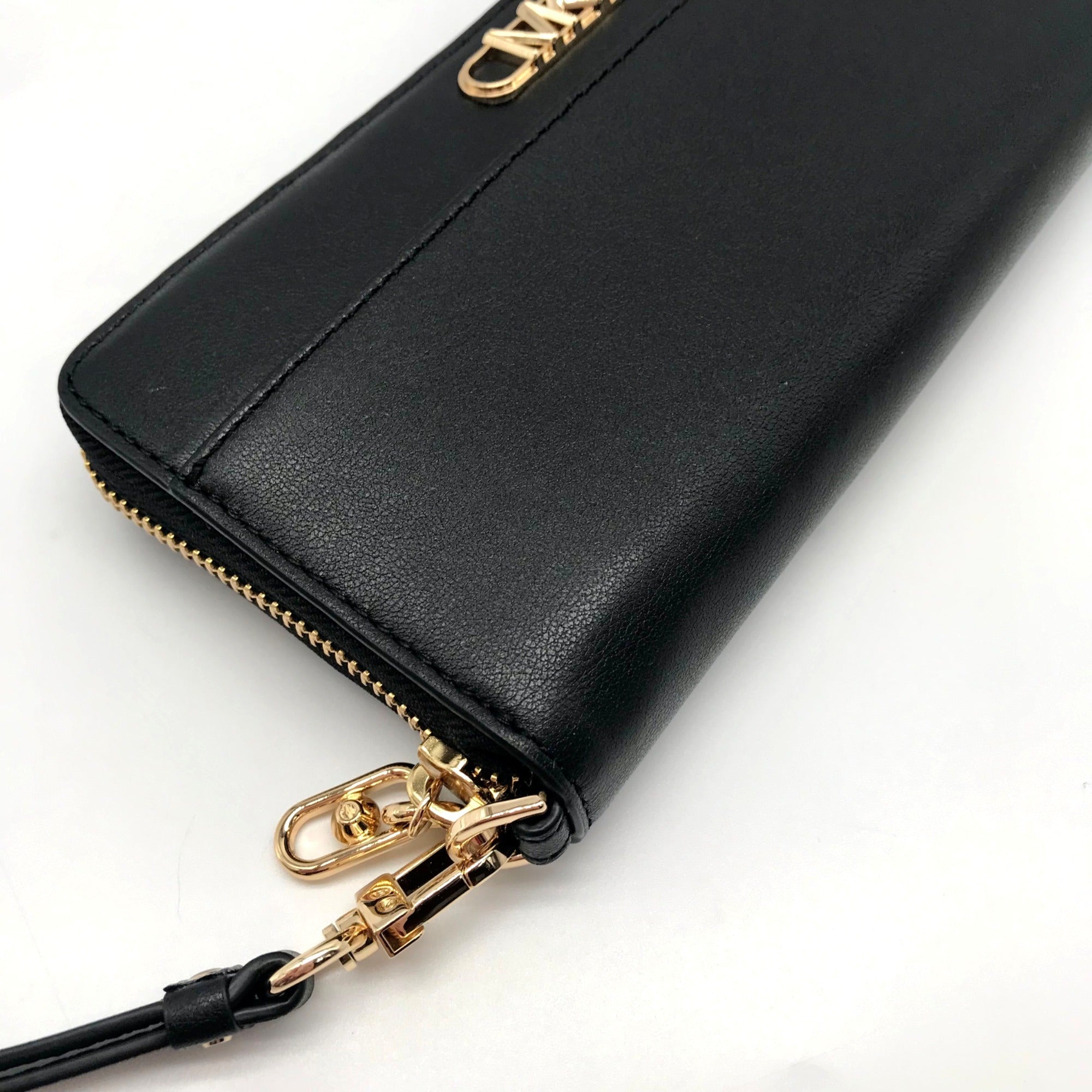 Michael Kors Black Leather Parker Large Travel Continental Wallet