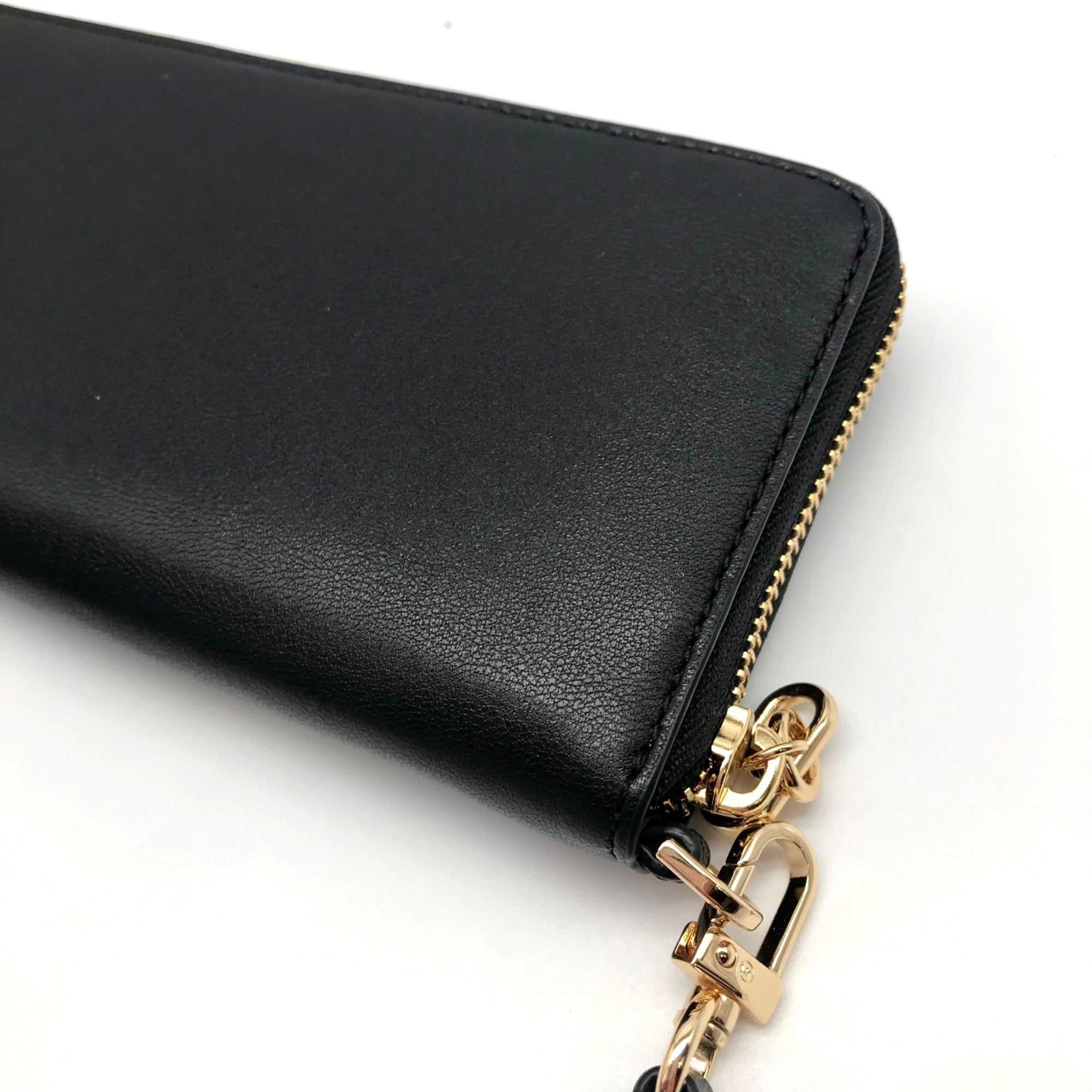 Michael Kors Black Leather Parker Large Travel Continental Wallet
