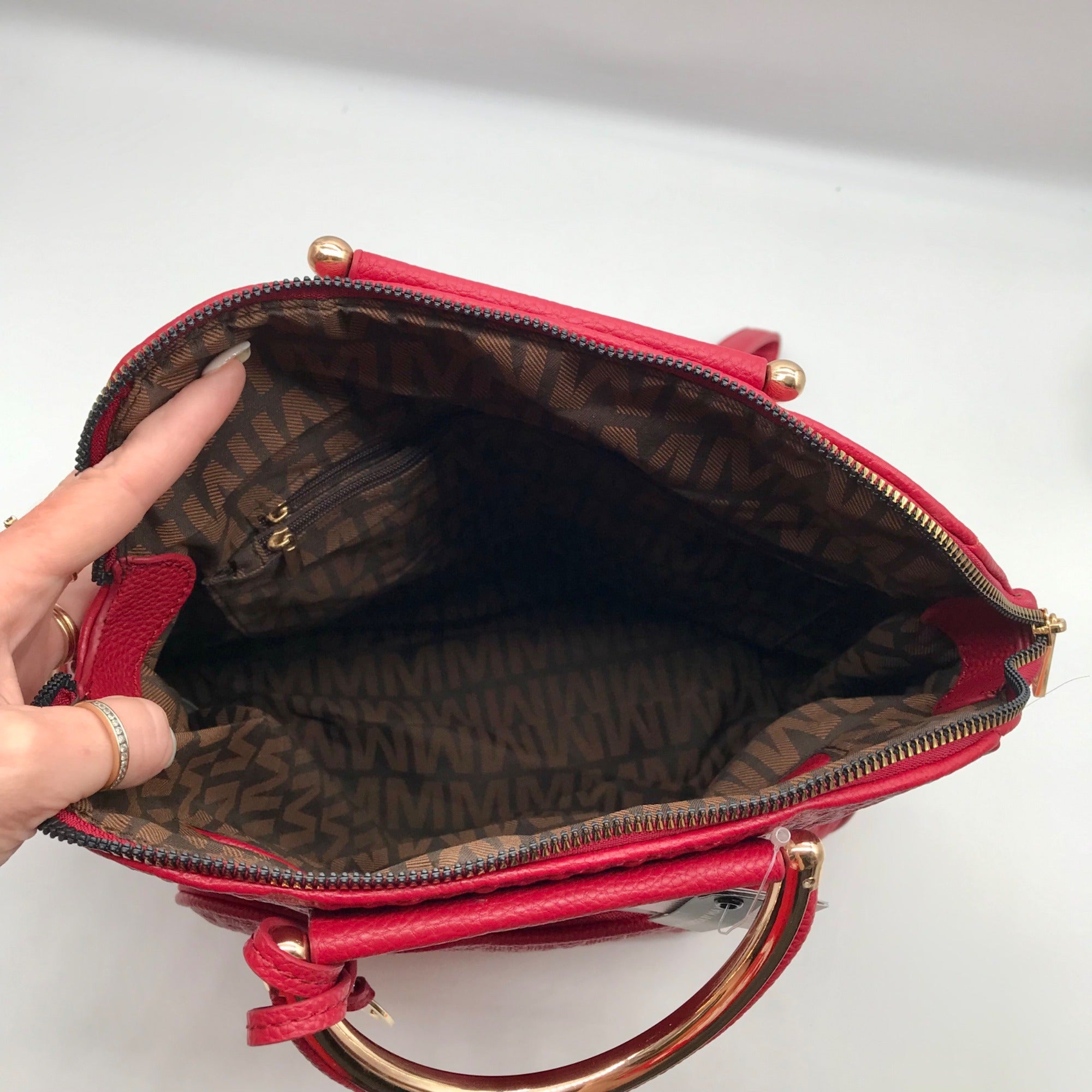 MKF Red Signature Backpack Bag