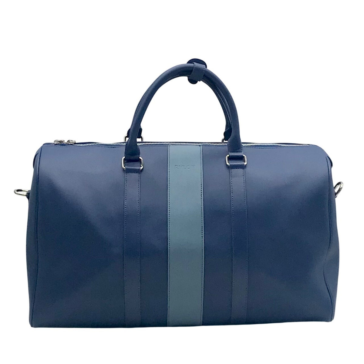 Rylor Blue Leather Duffle Bag