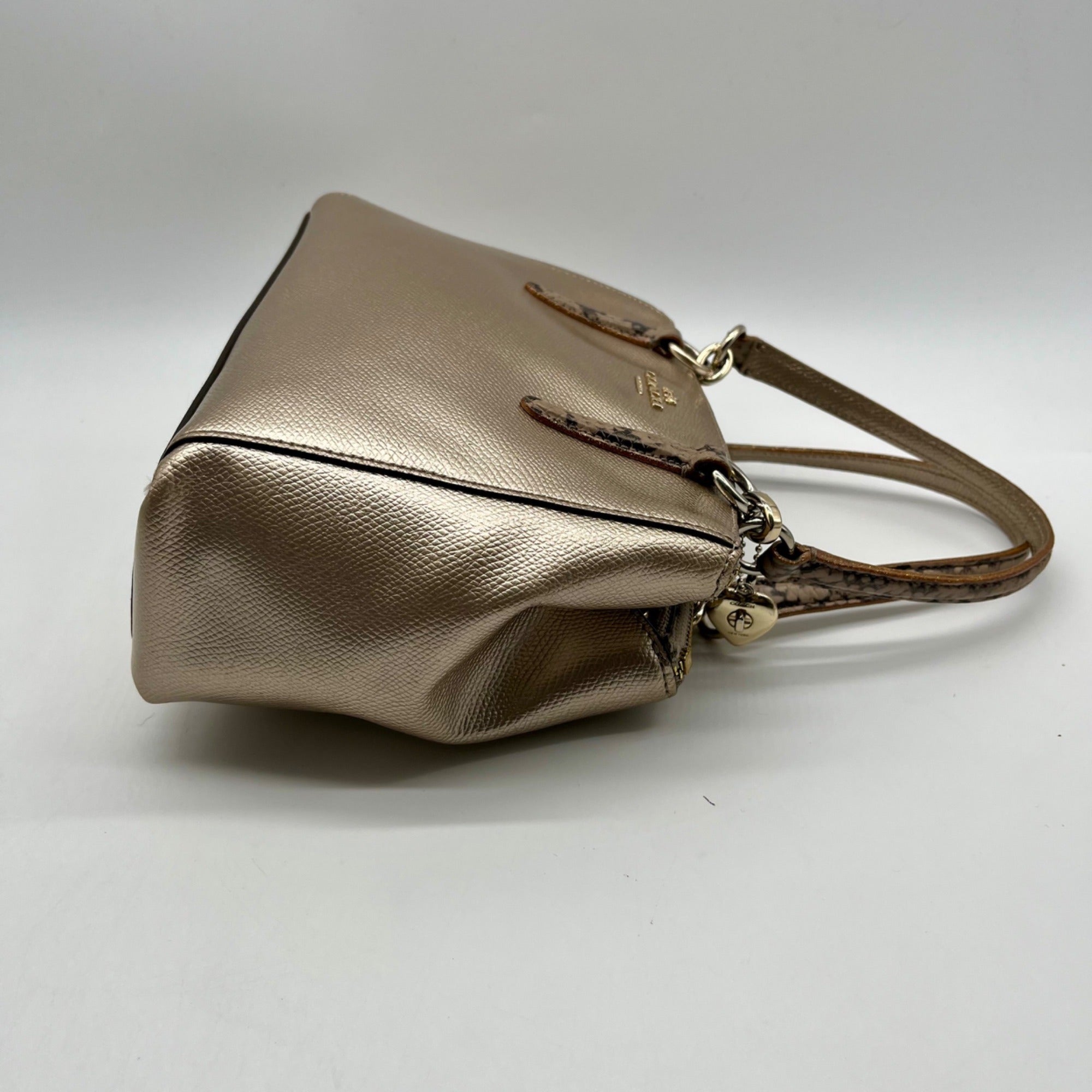 Coach Minetta Metallic Leather Shoulder Bag