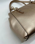 Coach Minetta Metallic Leather Shoulder Bag