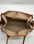 Dooney & Bourke Yellow/ Brown Monogram Canvas Tote With Wallet And Eyeglass Case
