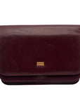 Buxton Burgundy Leather Crossbody Purse