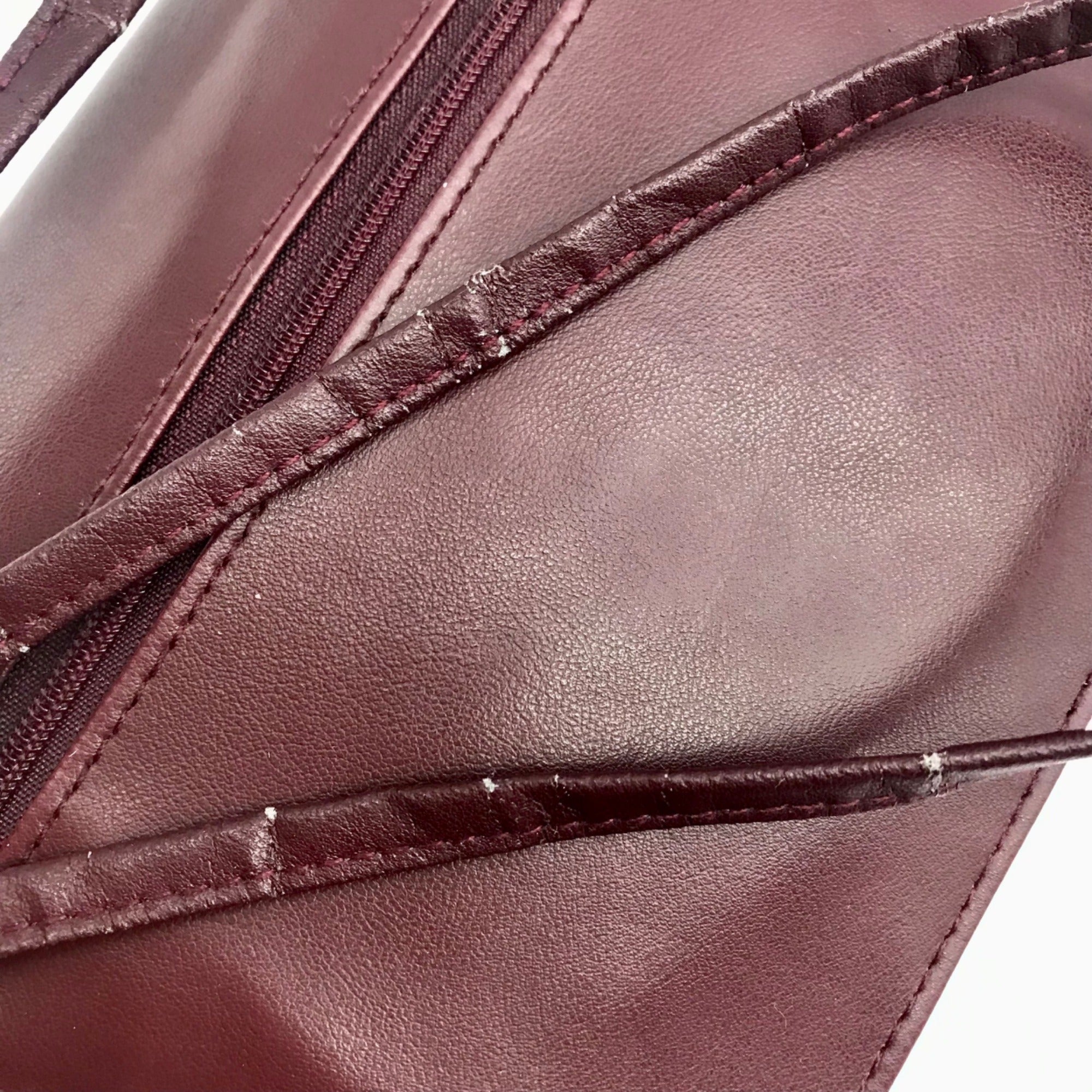 Buxton Burgundy Leather Crossbody Purse