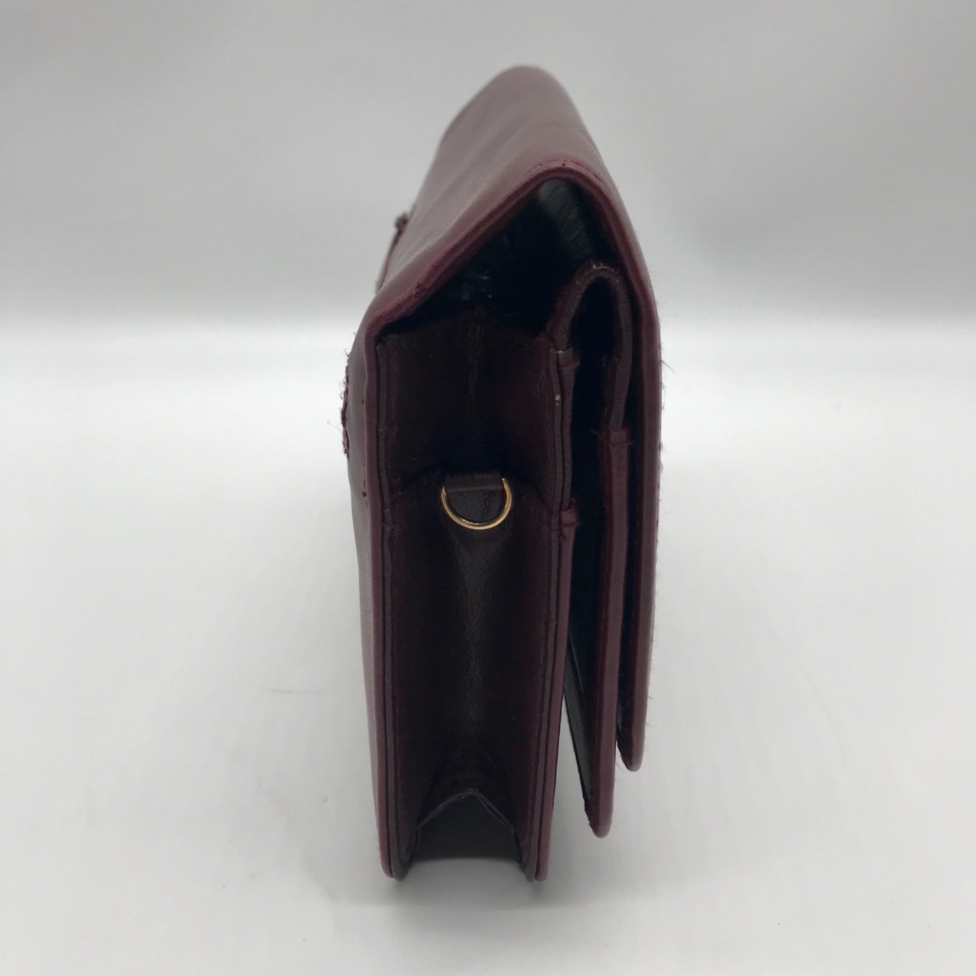 Buxton Burgundy Leather Crossbody Purse