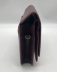 Buxton Burgundy Leather Crossbody Purse