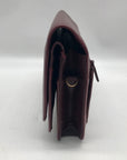 Buxton Burgundy Leather Crossbody Purse