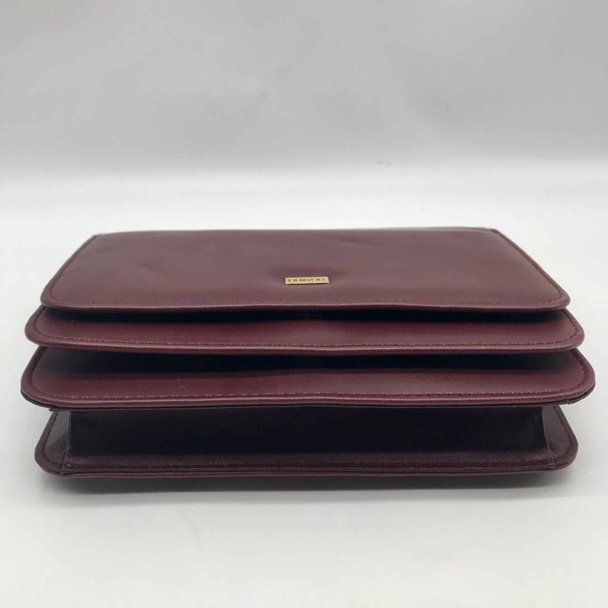 Buxton Burgundy Leather Crossbody Purse