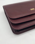 Buxton Burgundy Leather Crossbody Purse