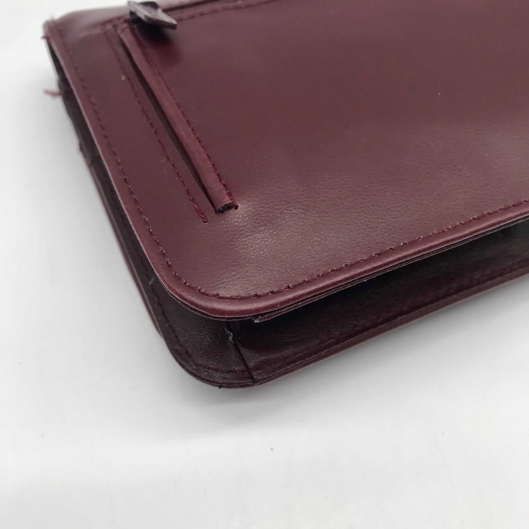 Buxton Burgundy Leather Crossbody Purse