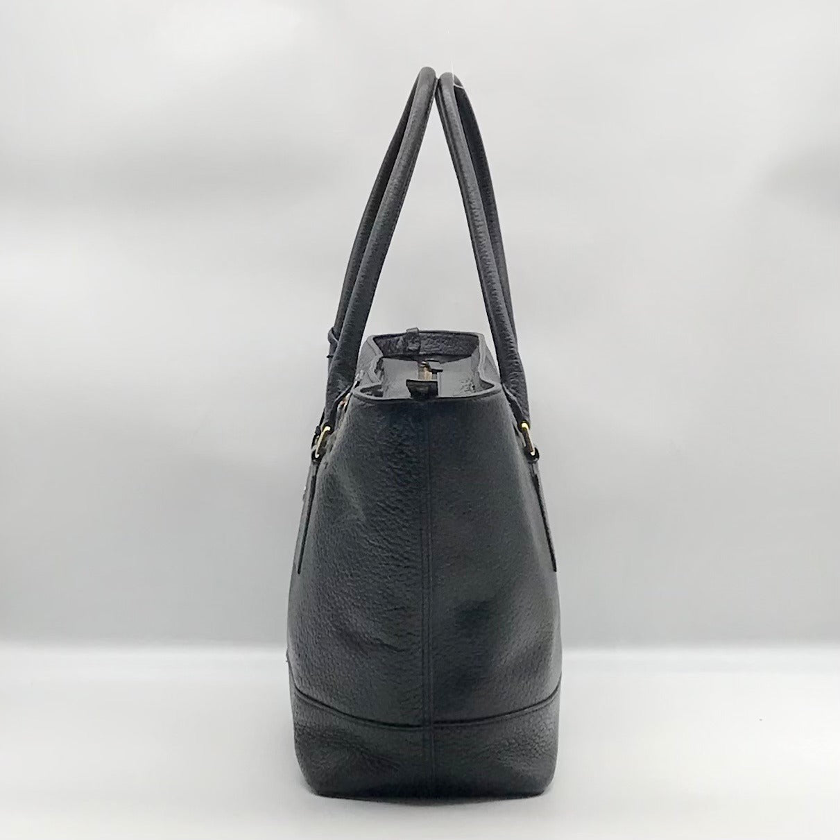 Kate Spade Black Pebbled Leather Bay Street Harmony Tote Bag