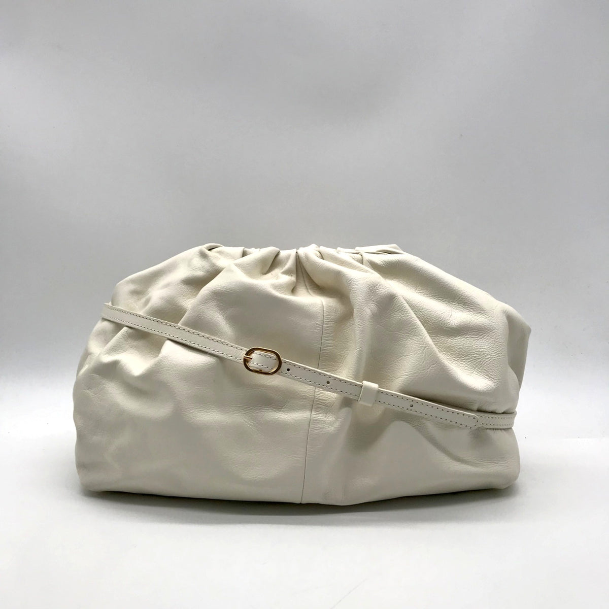 Arezzo Cream Leather Shoulder Bag