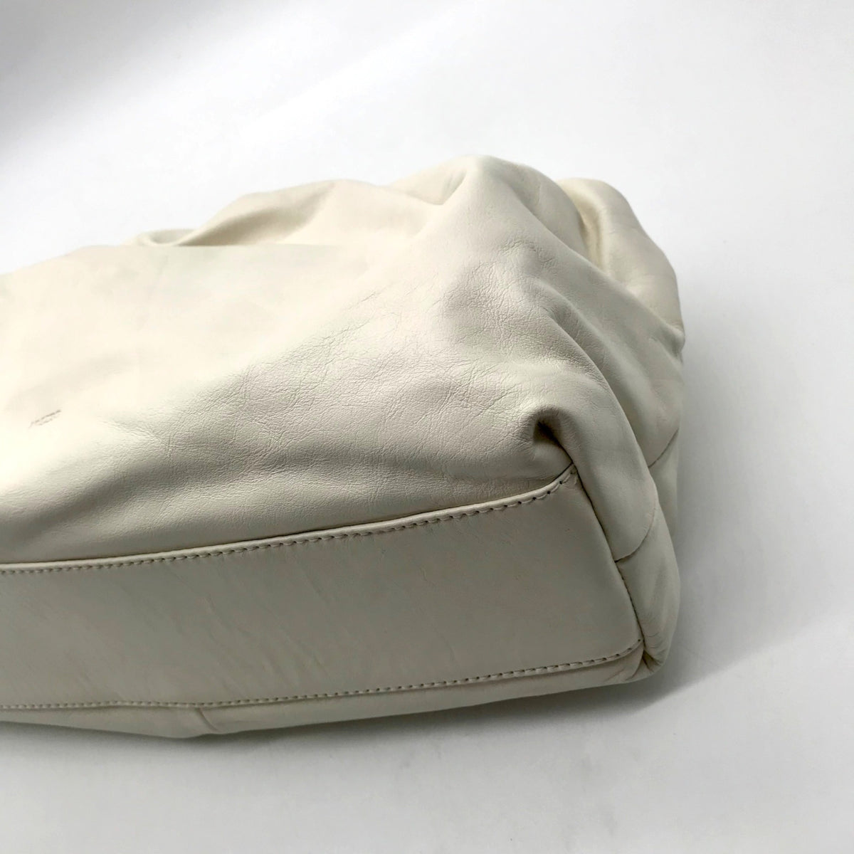 Arezzo Cream Leather Shoulder Bag