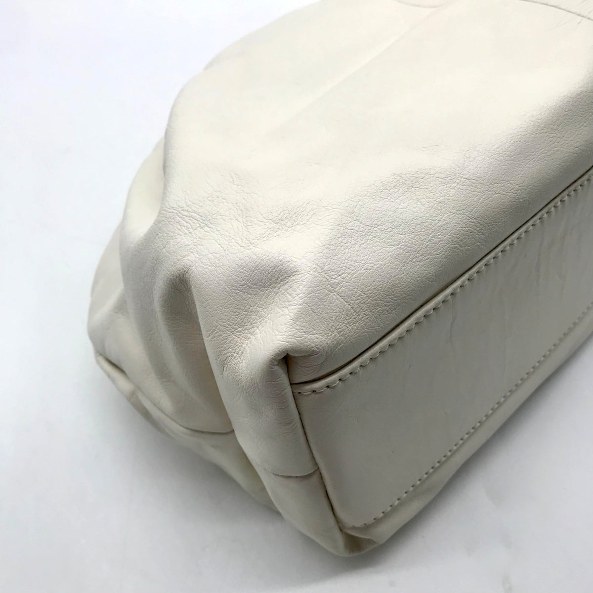 Arezzo Cream Leather Shoulder Bag