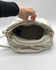 Arezzo Cream Leather Shoulder Bag