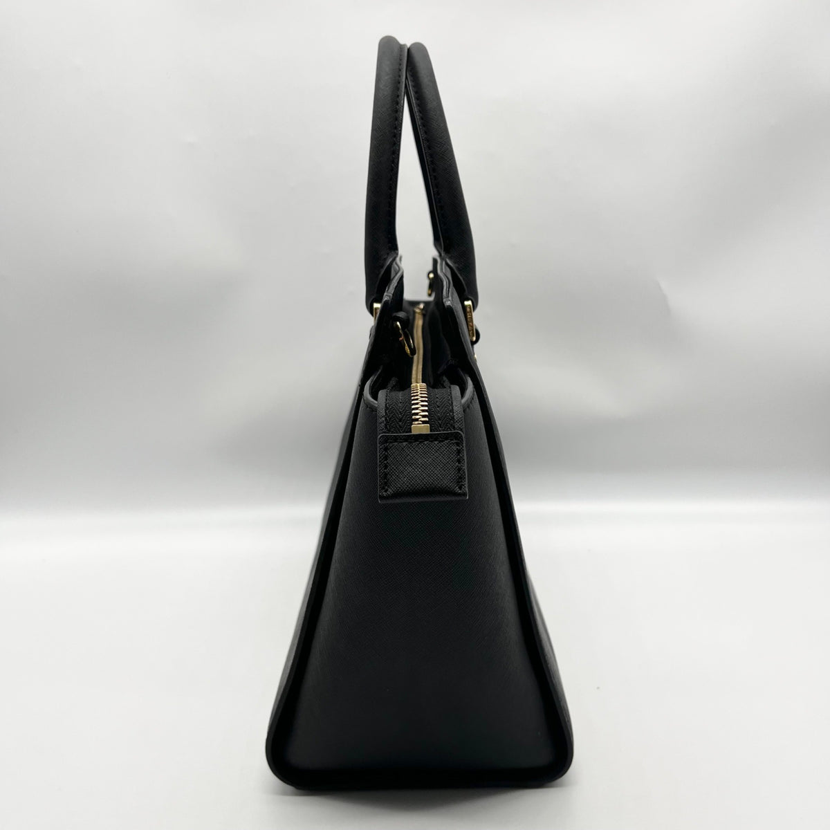 Michael Kors Black Saffiano Leather Selma Convertible Satchel Bag