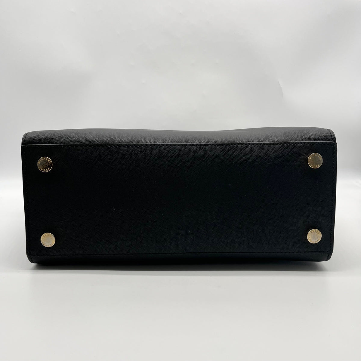 Michael Kors Black Saffiano Leather Selma Convertible Satchel Bag