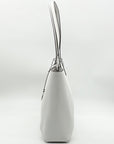 Michael Kors Optic White Leather East West Sallie Tote Bag