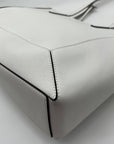 Michael Kors Optic White Leather East West Sallie Tote Bag