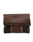 Hammitt VIP Orchestra Brown Pebbled Leather Medium Crossbody Clutch
