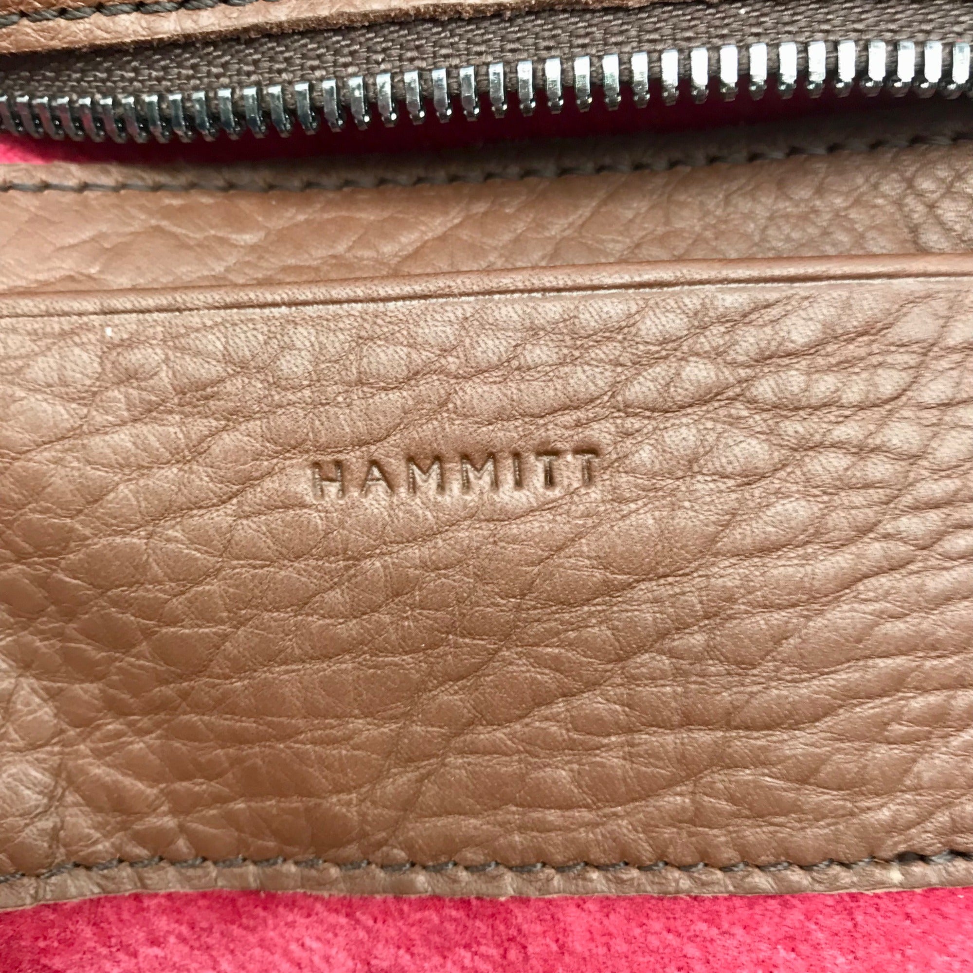 Hammitt VIP Orchestra Brown Pebbled Leather Medium Crossbody Clutch