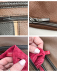 Hammitt VIP Orchestra Brown Pebbled Leather Medium Crossbody Clutch