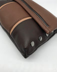Hammitt VIP Orchestra Brown Pebbled Leather Medium Crossbody Clutch