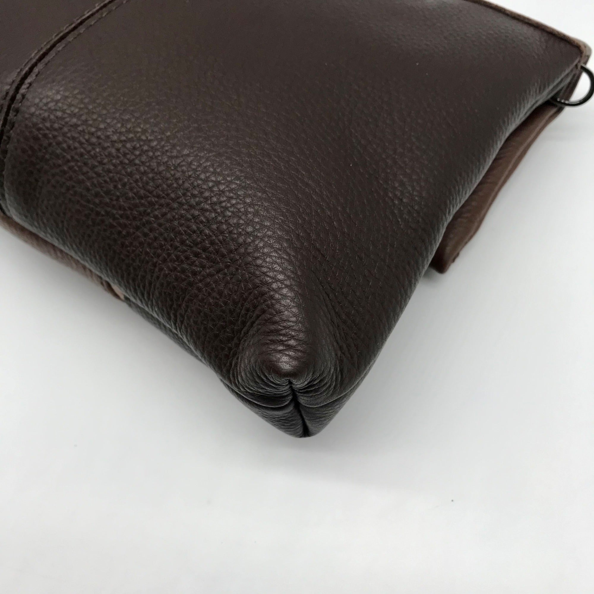Hammitt VIP Orchestra Brown Pebbled Leather Medium Crossbody Clutch