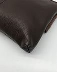 Hammitt VIP Orchestra Brown Pebbled Leather Medium Crossbody Clutch