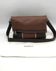 Hammitt VIP Orchestra Brown Pebbled Leather Medium Crossbody Clutch