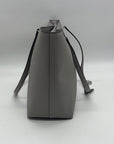 Michael Kors Pearl Grey Coated Canvas Sheila Tote