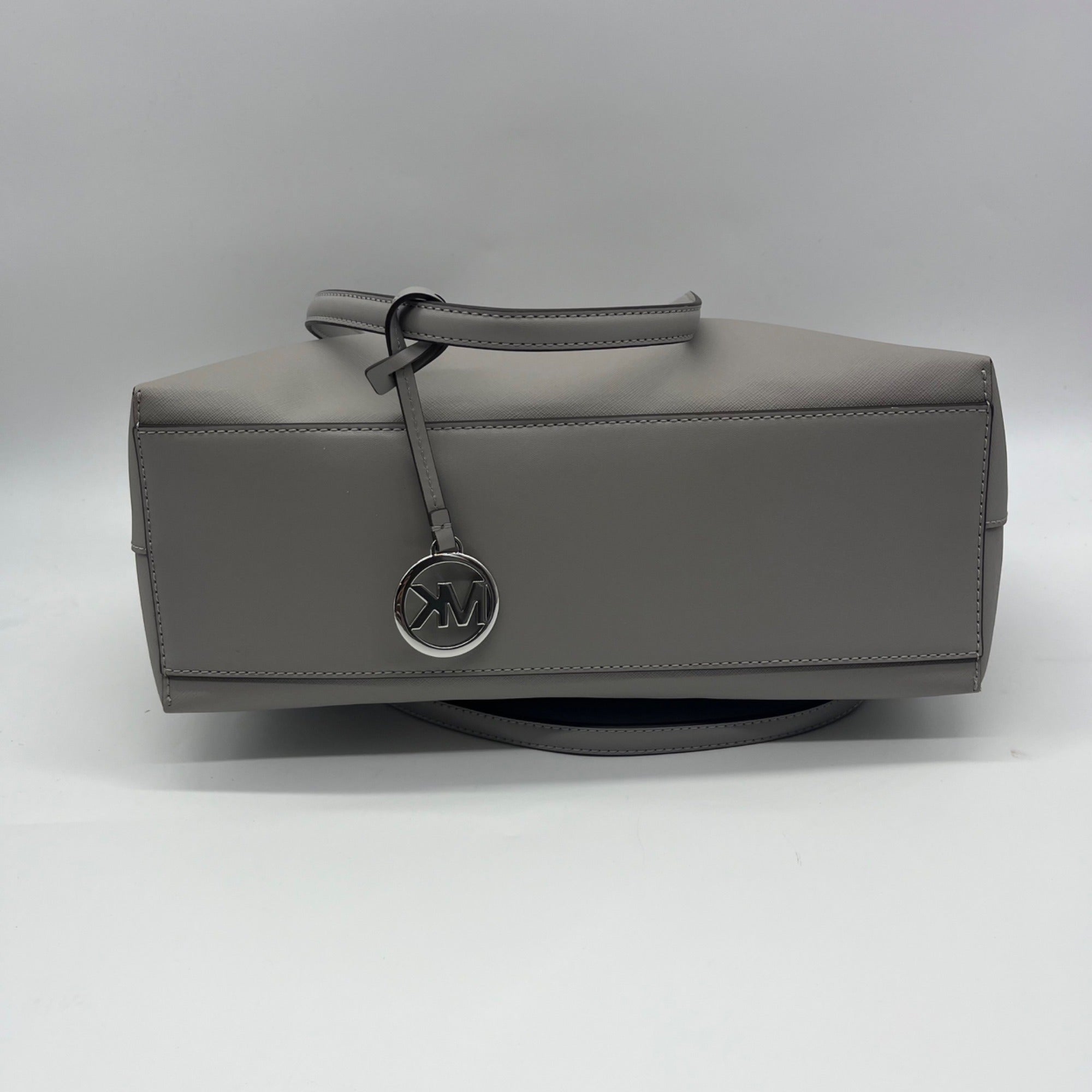 Michael Kors Pearl Grey Coated Canvas Sheila Tote