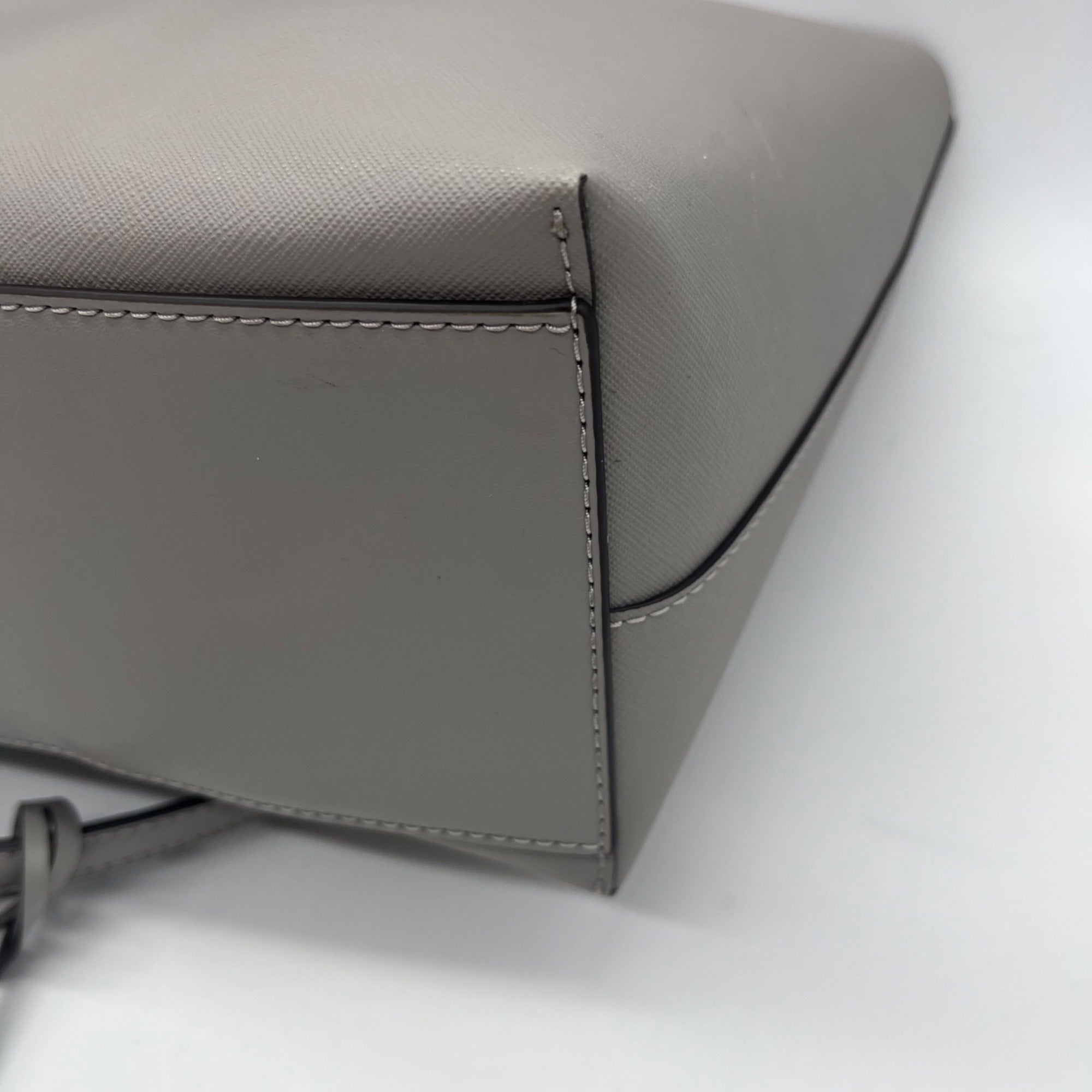 Michael Kors Pearl Grey Coated Canvas Sheila Tote