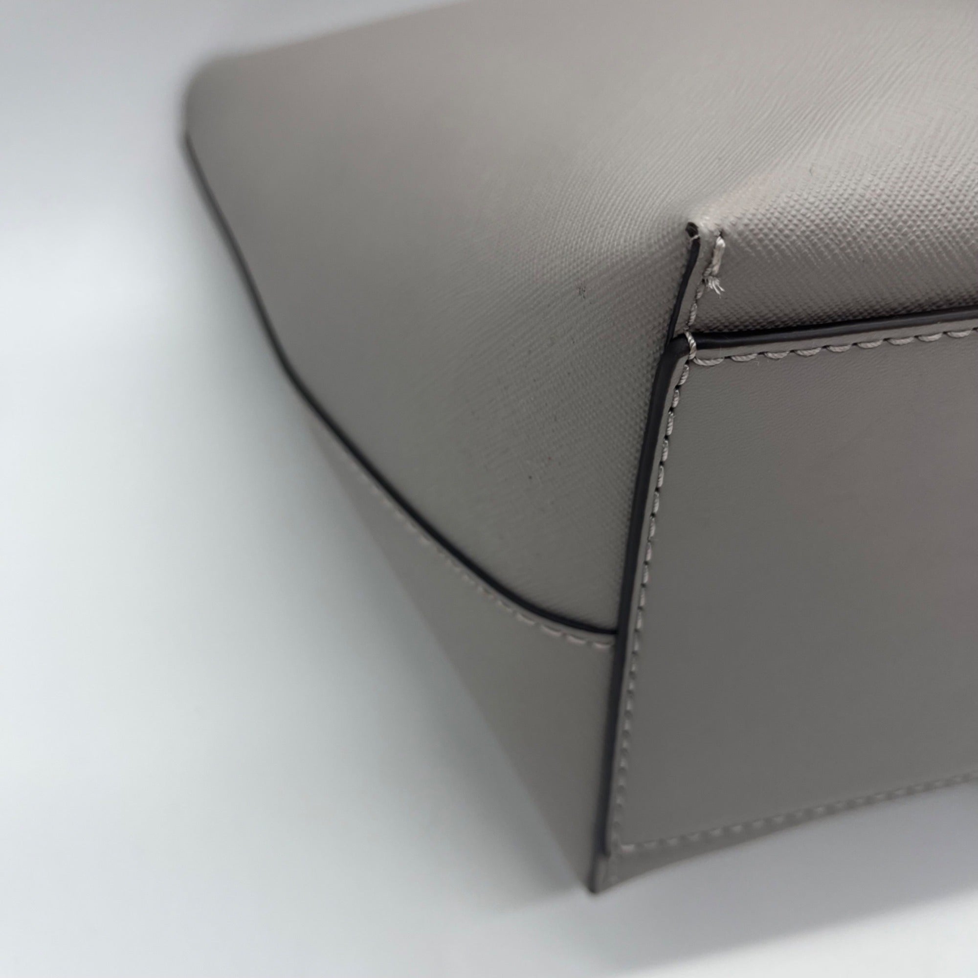 Michael Kors Pearl Grey Coated Canvas Sheila Tote