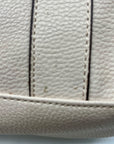 Jessica Simpson Ivory Pebbled Faux Leather Satchel