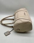 Jessica Simpson Ivory Pebbled Faux Leather Satchel