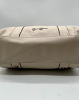 Jessica Simpson Ivory Pebbled Faux Leather Satchel