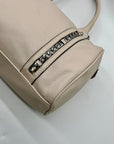 Jessica Simpson Ivory Pebbled Faux Leather Satchel