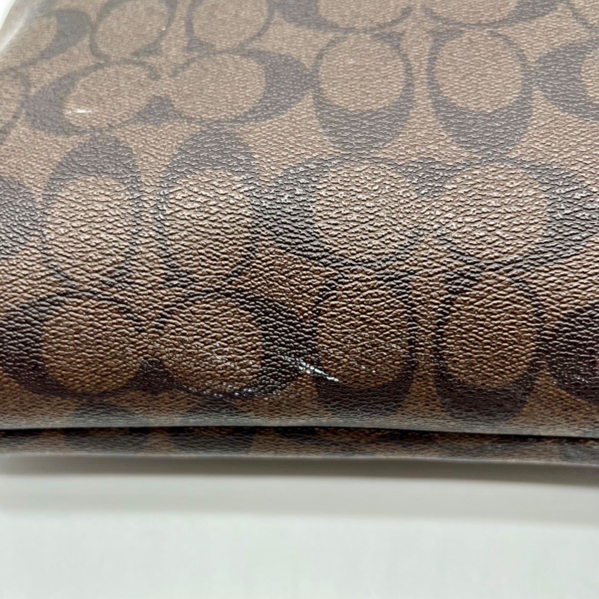 Coach Brown Signature Print Coated Canvas File Bag F23866