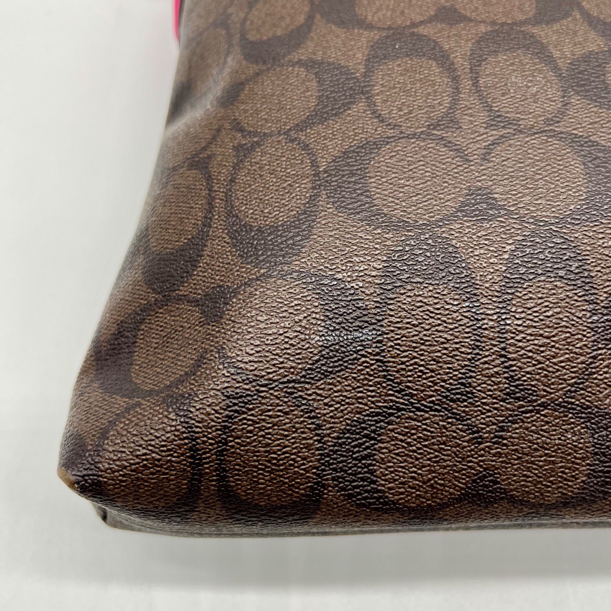 Coach Brown Signature Print Coated Canvas File Bag F23866