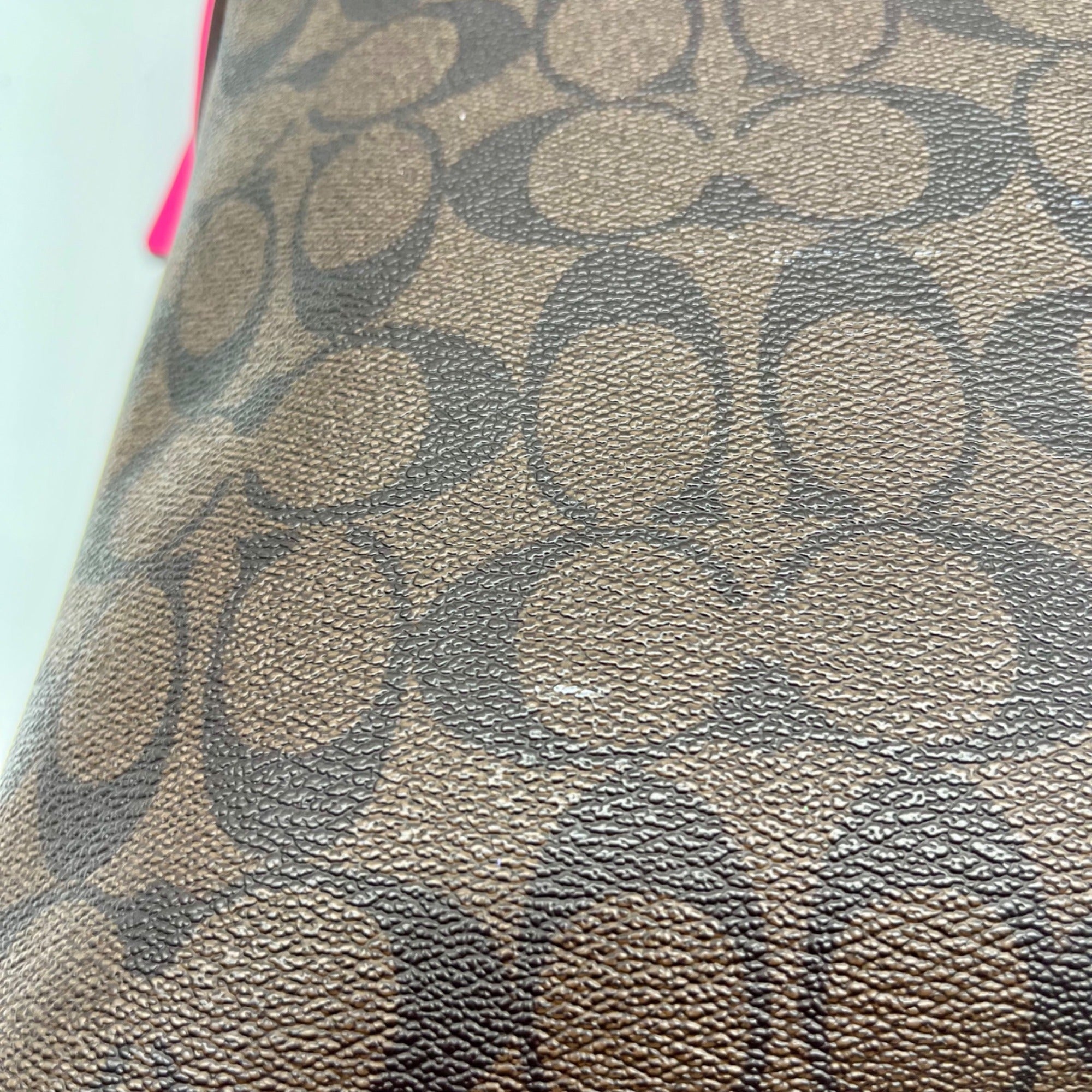 Coach Brown Signature Print Coated Canvas File Bag F23866