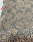 Coach Brown Signature Print Coated Canvas File Bag F23866