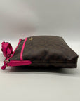 Coach Brown Signature Print Coated Canvas File Bag F23866