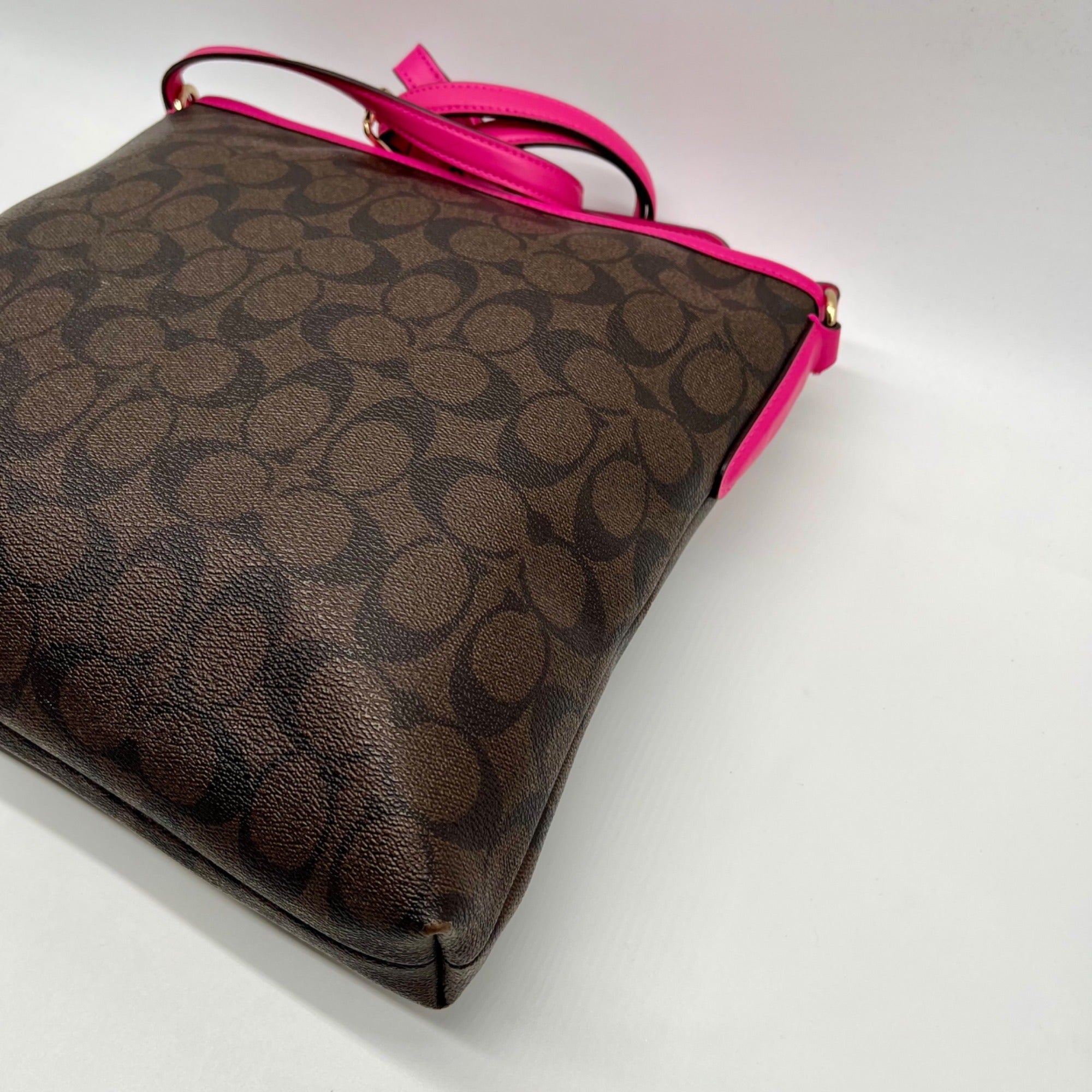 Coach Brown Signature Print Coated Canvas File Bag F23866