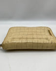 Miu Miu Cream Croc Embossed Leather Notepad Mini Cover