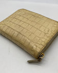 Miu Miu Cream Croc Embossed Leather Notepad Mini Cover