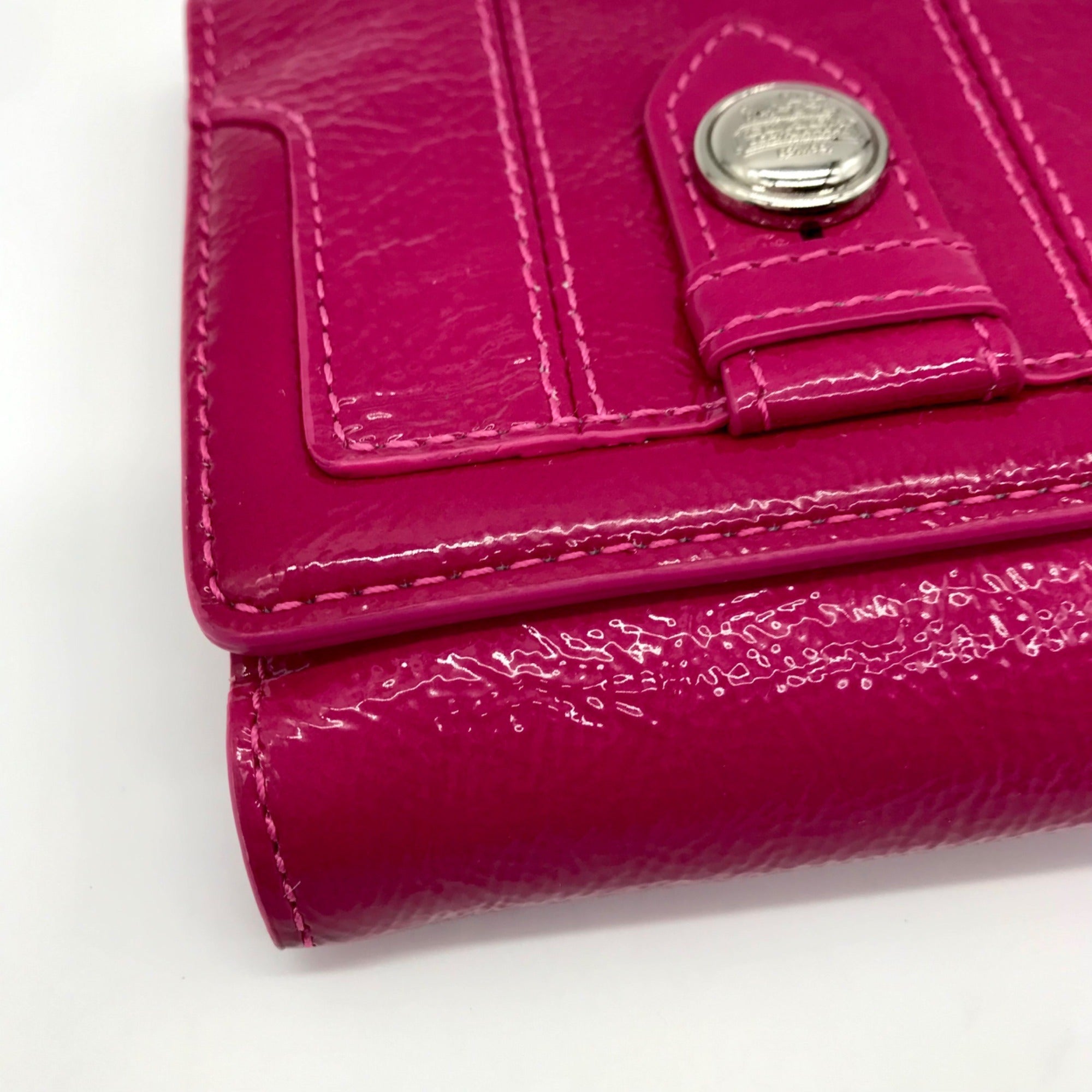 Coach Pink Leather Billfold Wallet